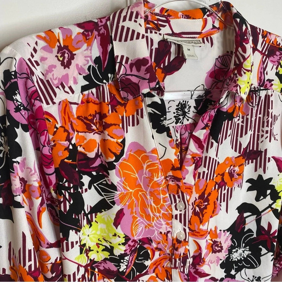 Dana Buchman•floral graphic top tunic blouse Medium Office Business Clas… - Picture 2 of 7